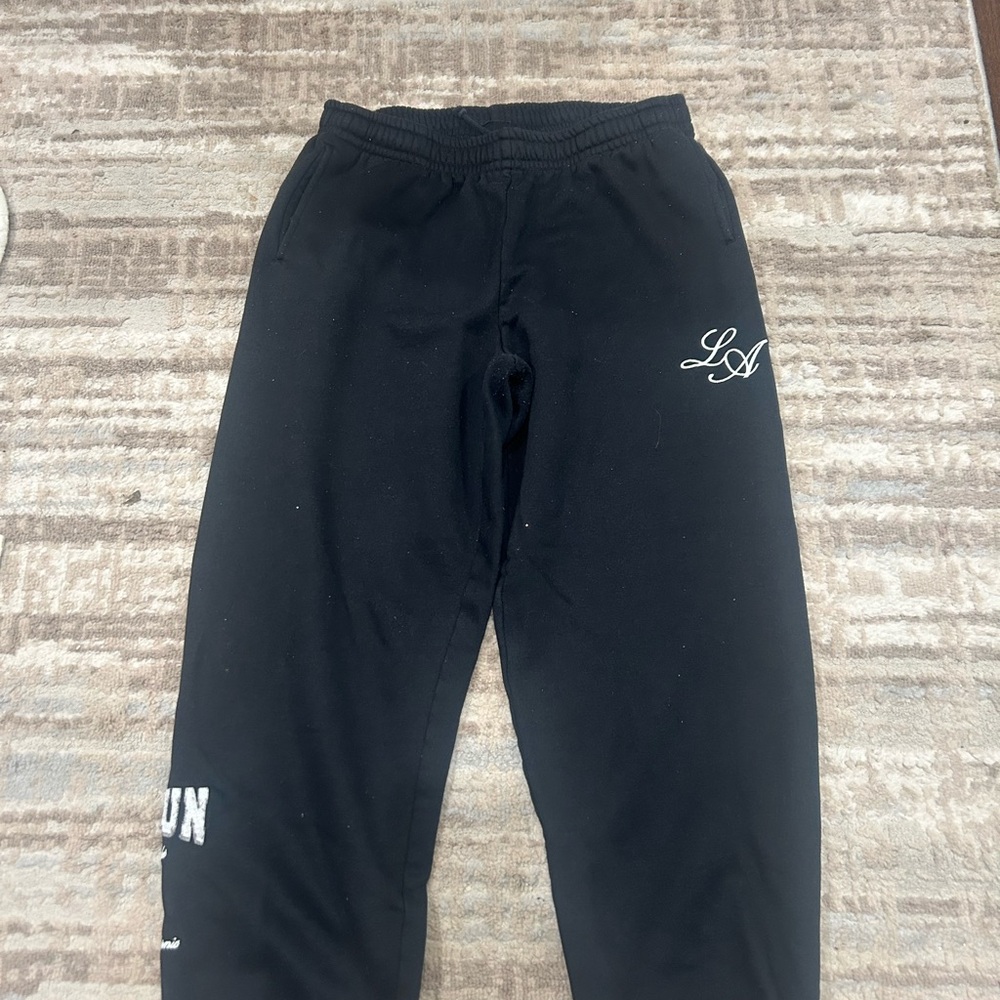 PacSun Kids Black Joggers with White Accents